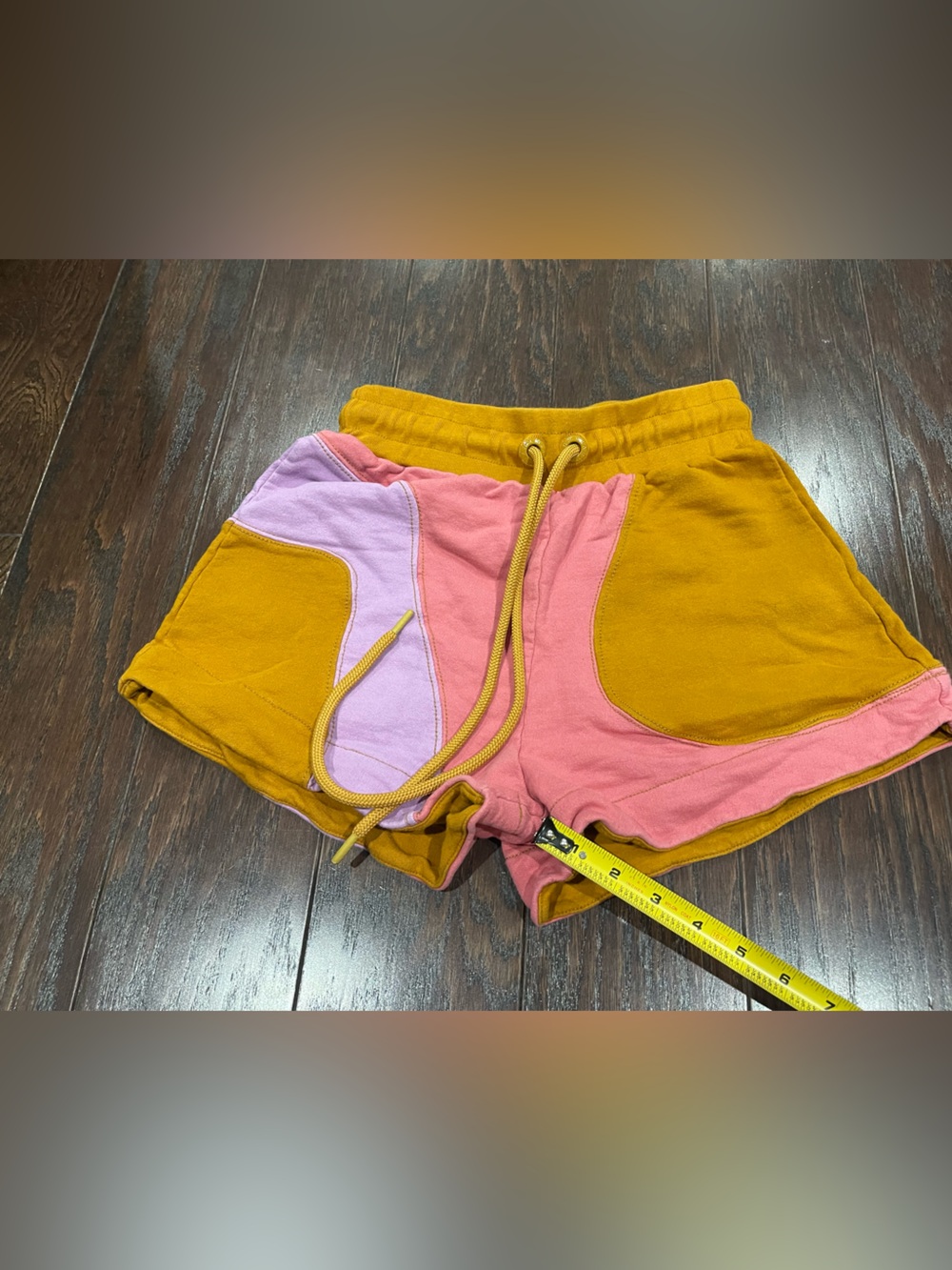 Farm Rio Colorblock Short Color Block High Waist Fleece Moletom Small - Picture 2 of 6